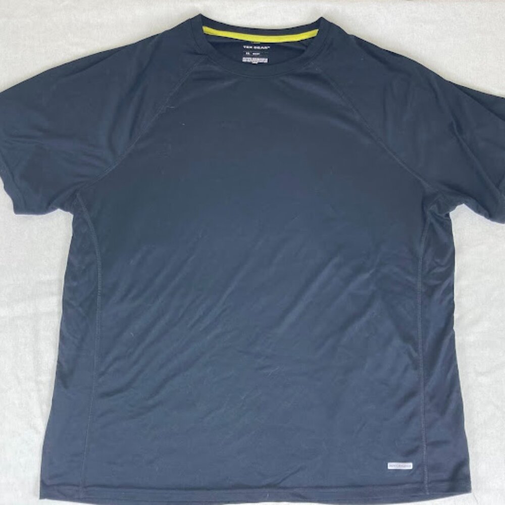 Men’s Tek Gear Performance T-Shirt XXL Black Athletic Short Sleeve Workout Tee